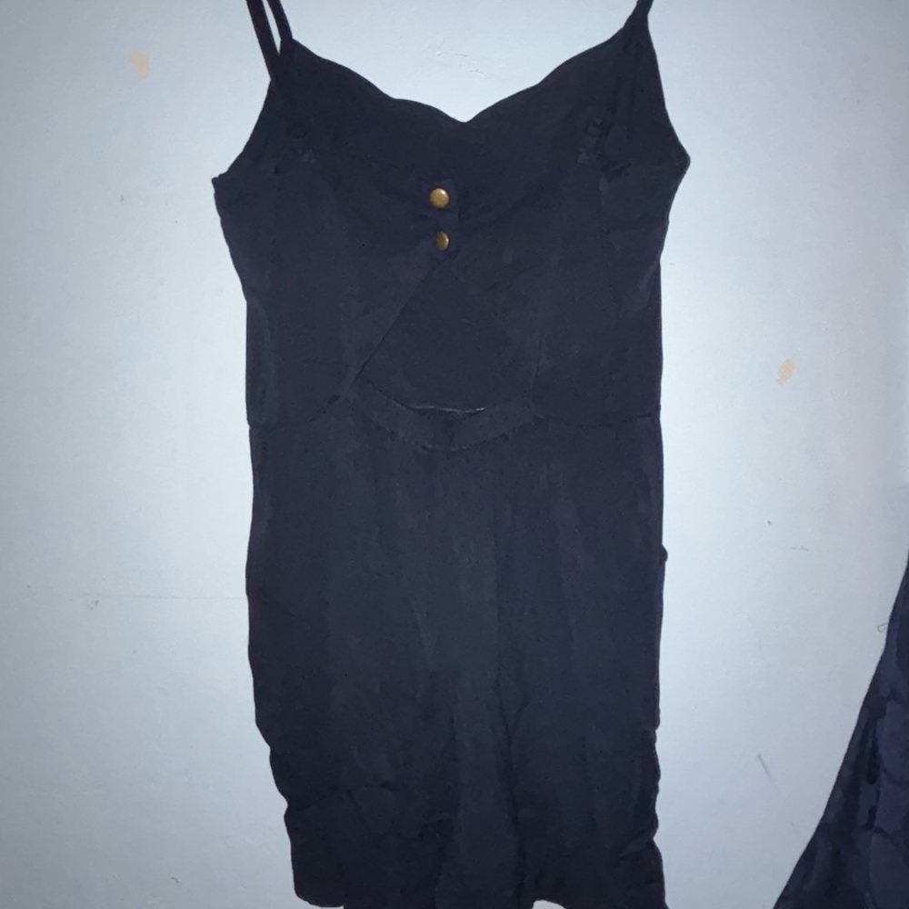 Blue and Gold Sleeveless Jumpsuit with Spaghetti Straps